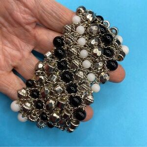 Chunky Wide Stretchy Beaded Bracelet